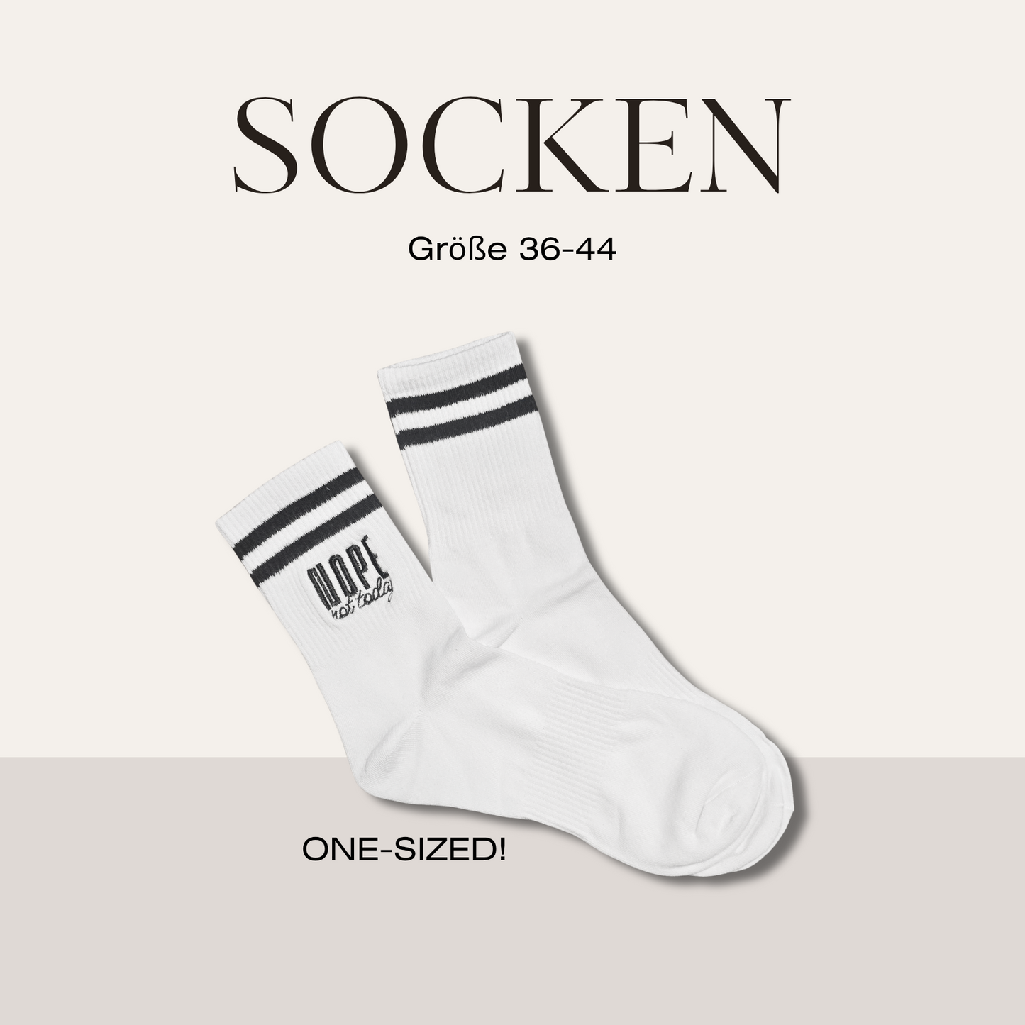 Tennis-Socken "Nope not today" Unisex Einheitsgröße 36-44