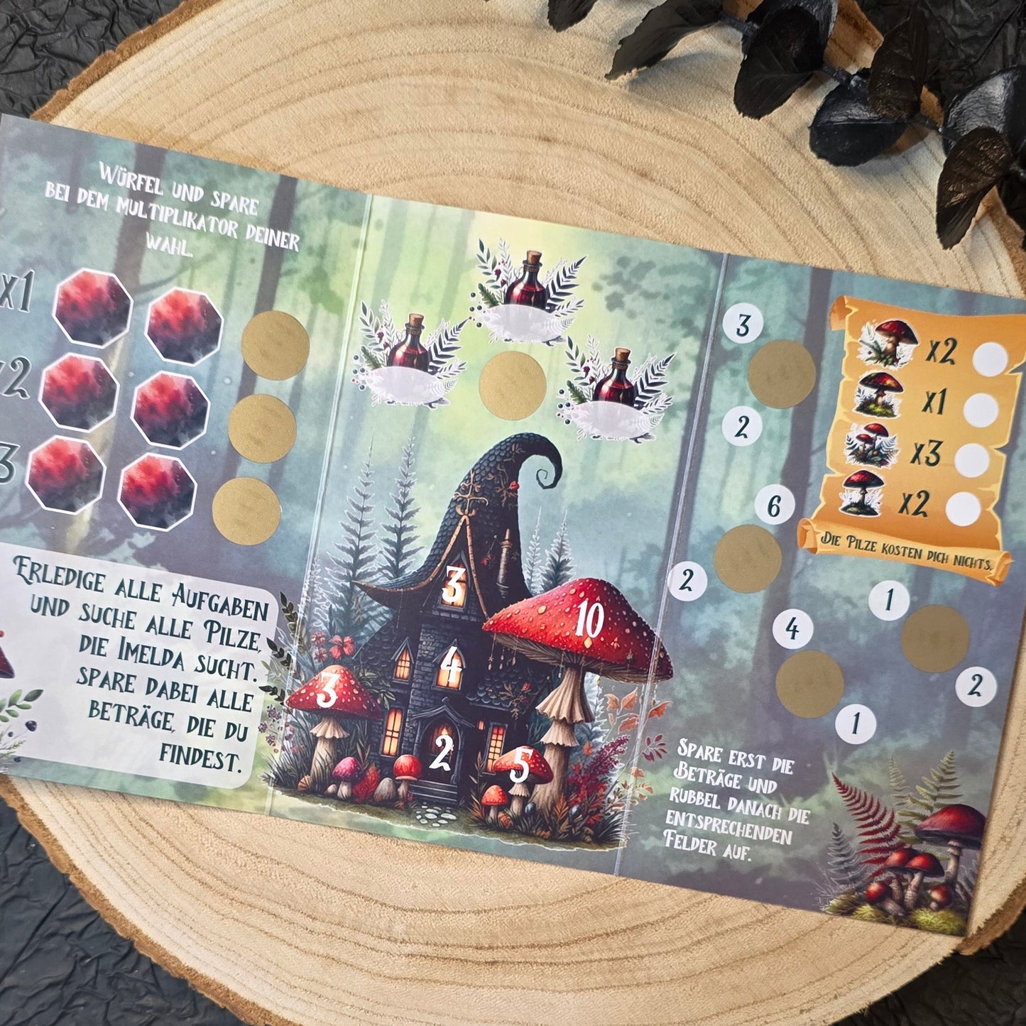 Mushroom Witch imelda klappkarte A6