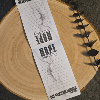 Notizblock A6 "Nope not today"