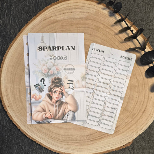 900€ Sparplan Klappkarte A6