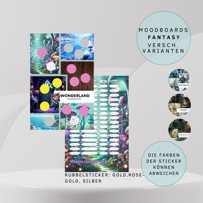 Moodboards Fantasy versch Varianten Sparchallenge A6