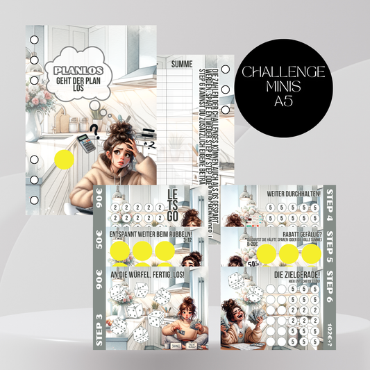 Planlos A5 Sparchallenge Set